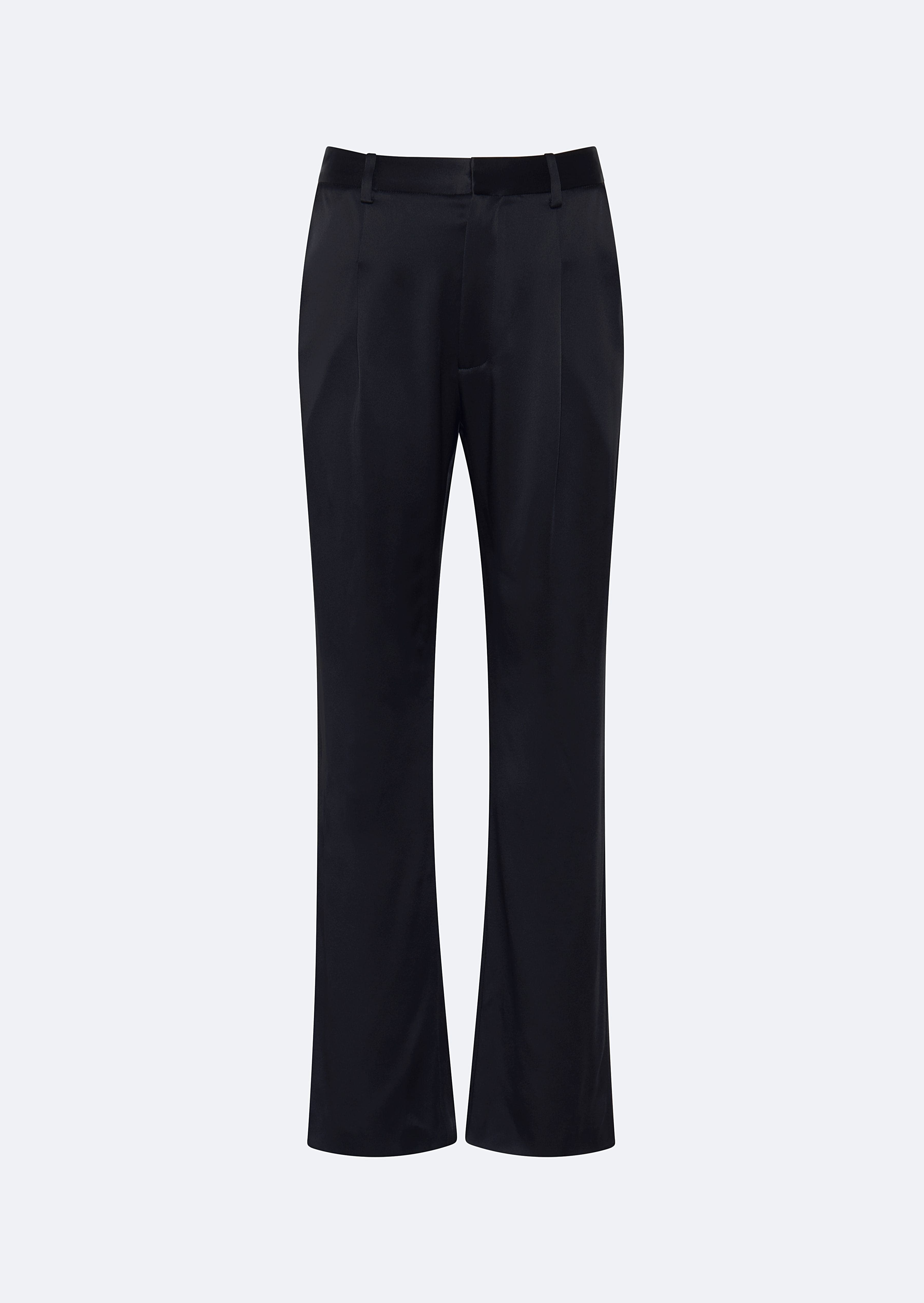 Satin Tapered Pleated Pant