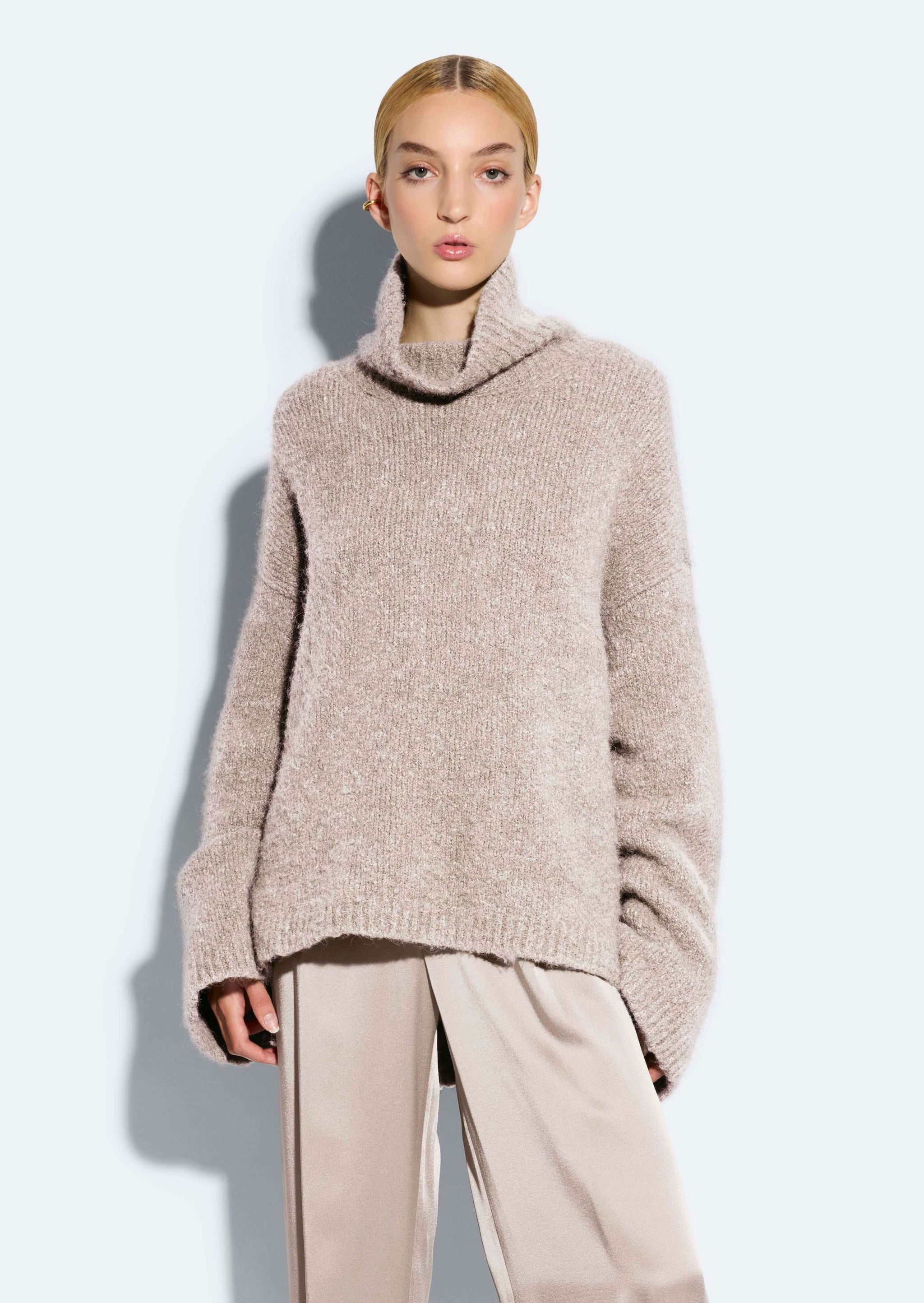 Alpaca Oversized Turtleneck Sweater