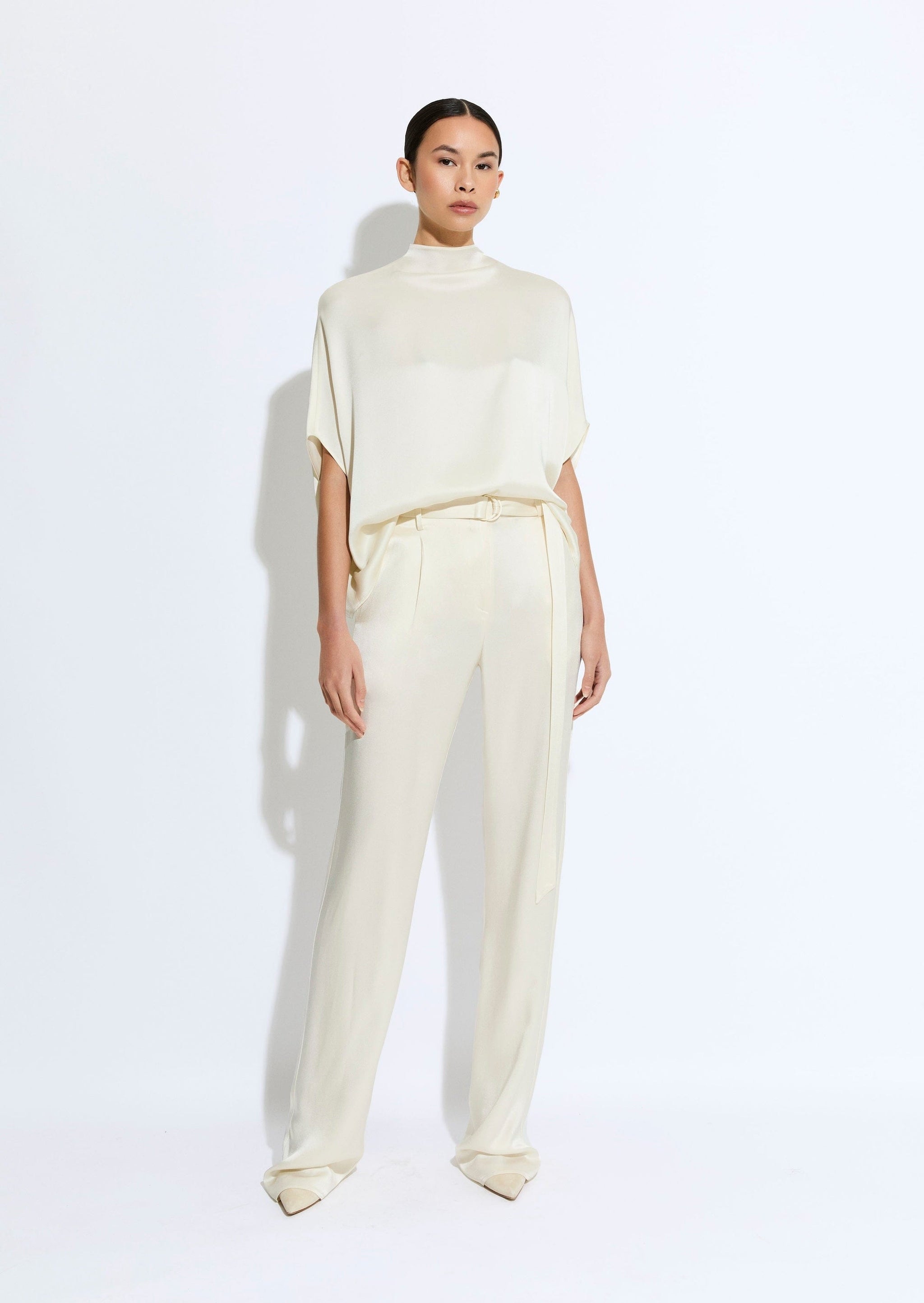 Satin Belted Pant - LAPOINTE