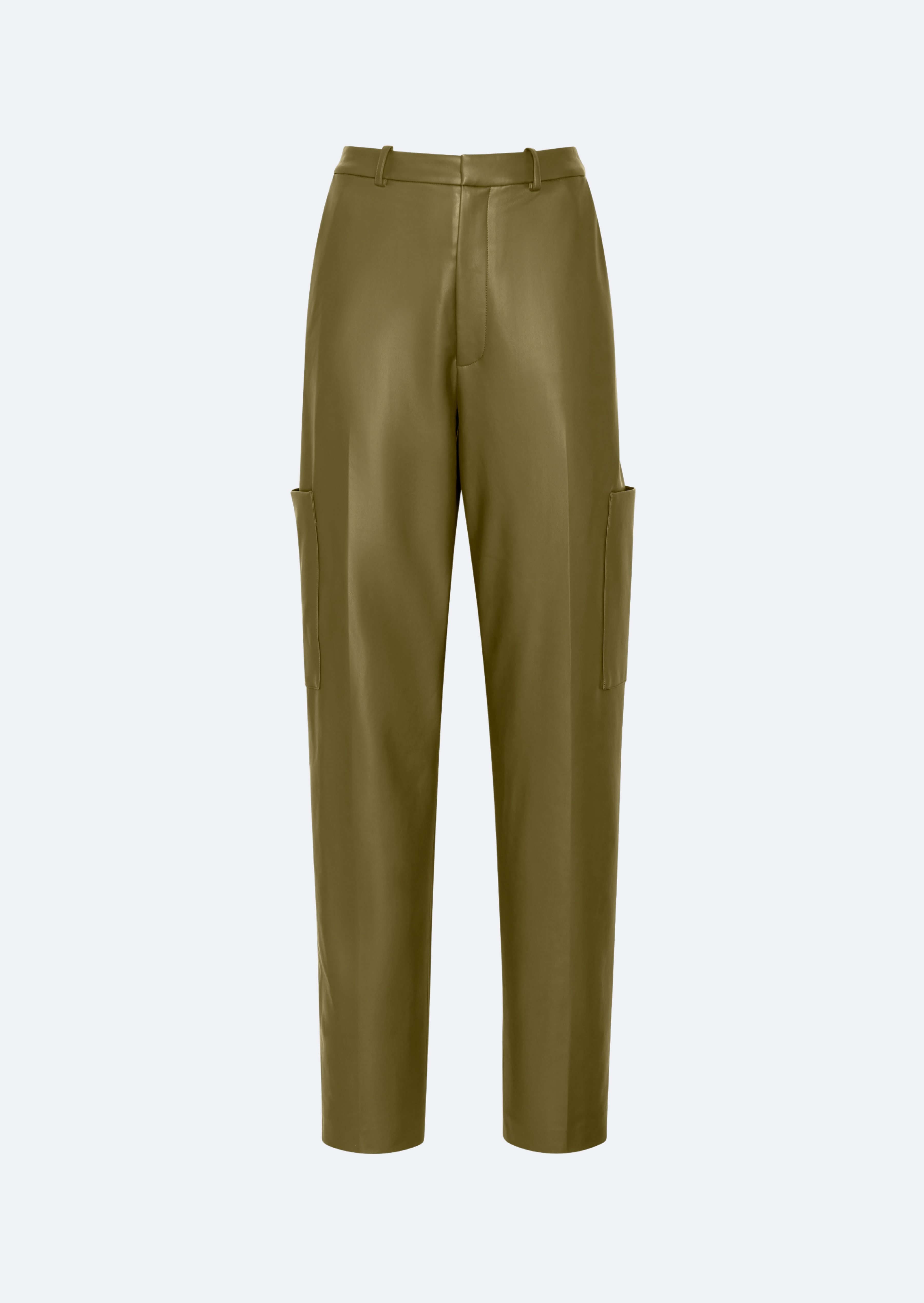 Faux Leather Tapered Trouser