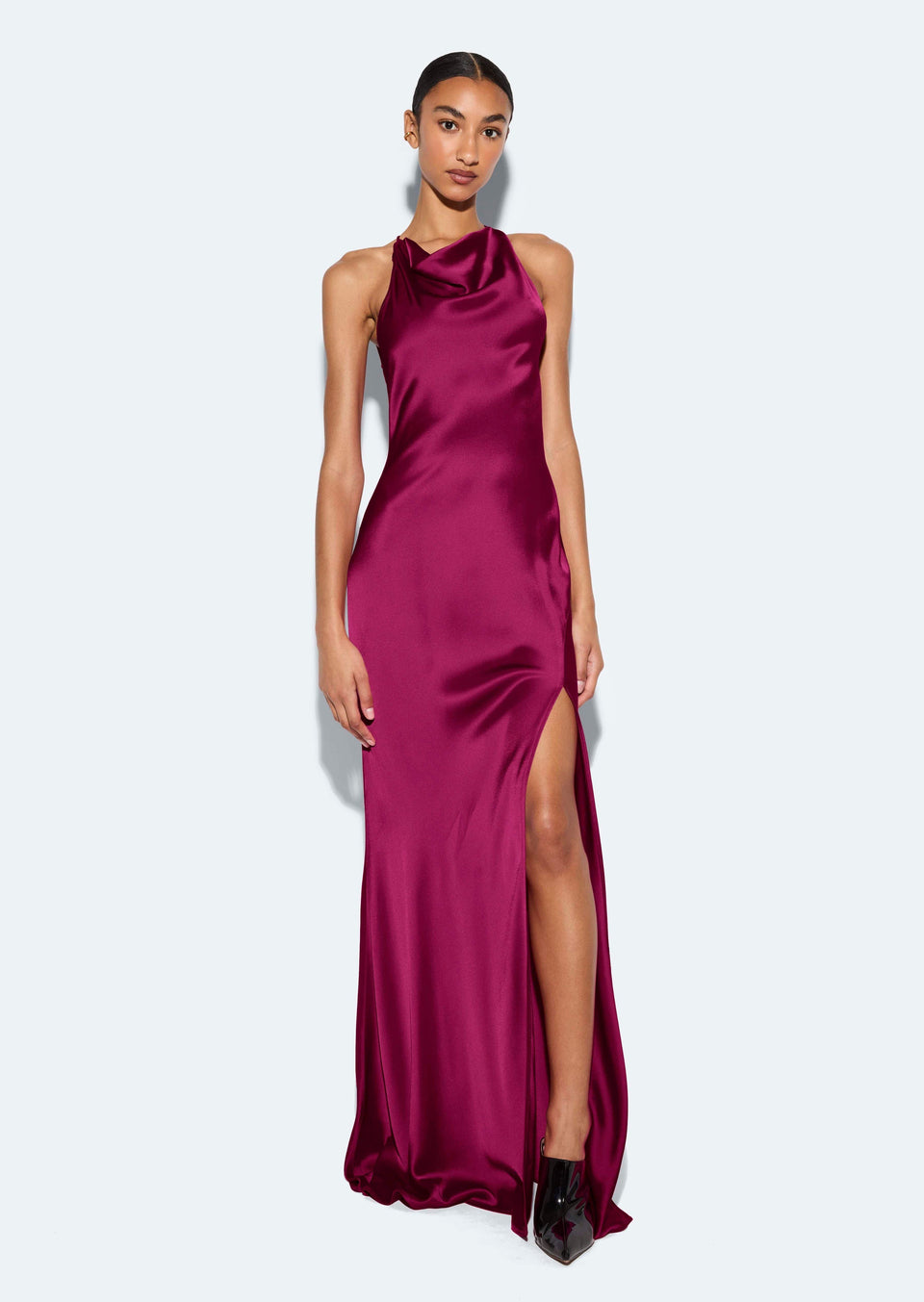 Satin Halter Gown