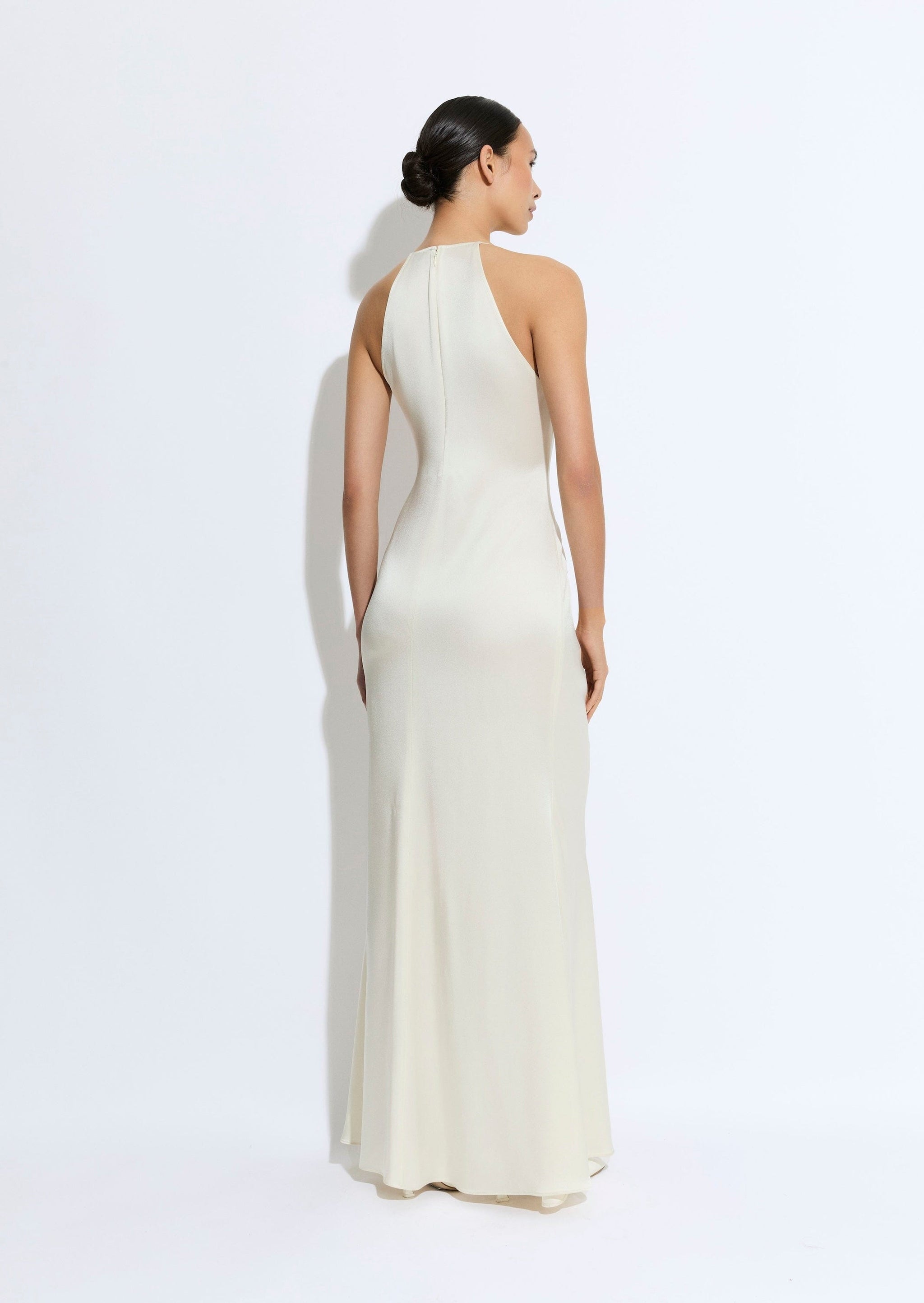 Satin Cowl Neck Tab Gown - LAPOINTE