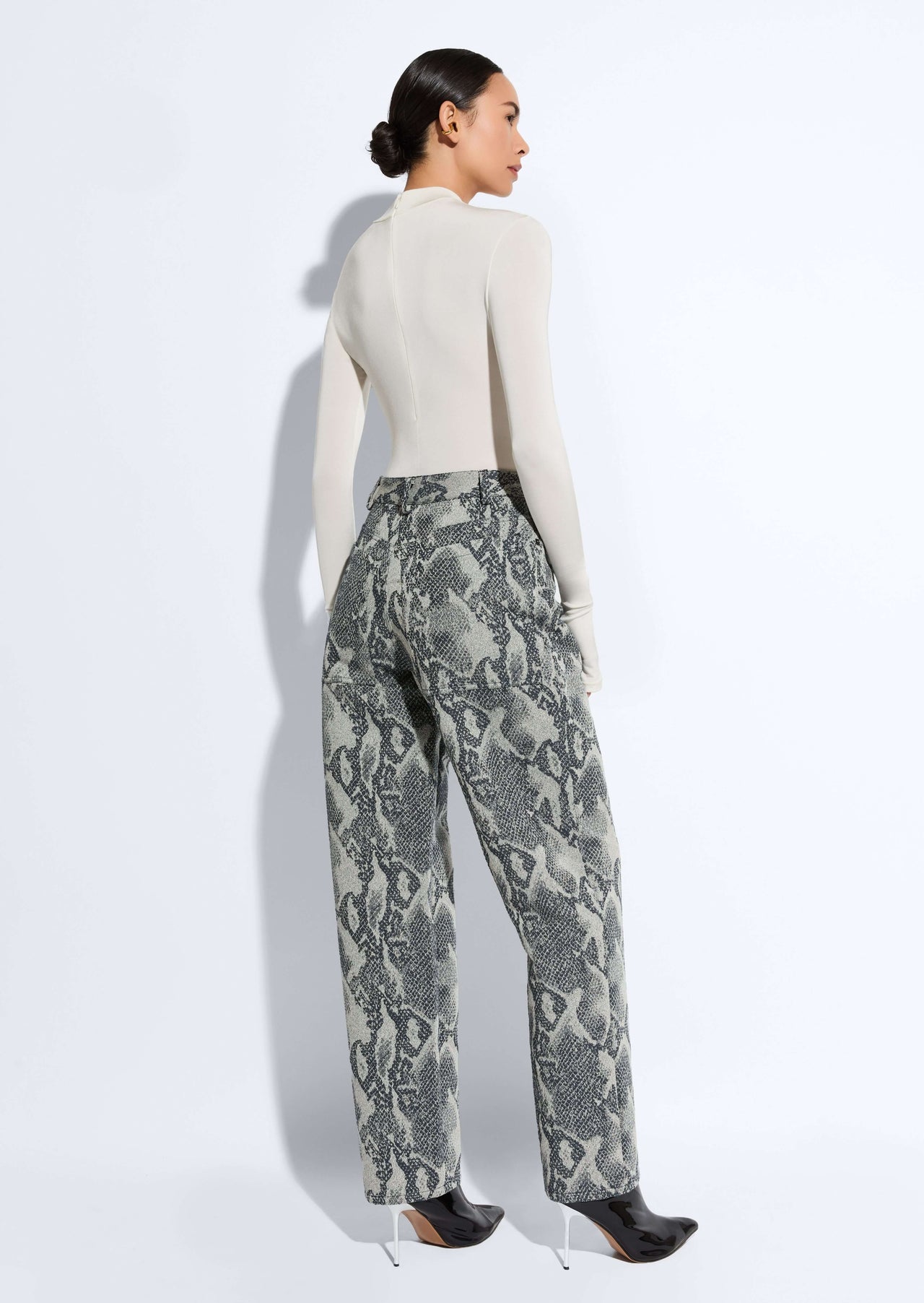 Snake Denim Straight Leg Pant