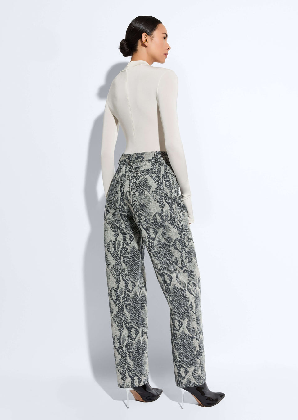 Snake Denim Straight Leg Pant