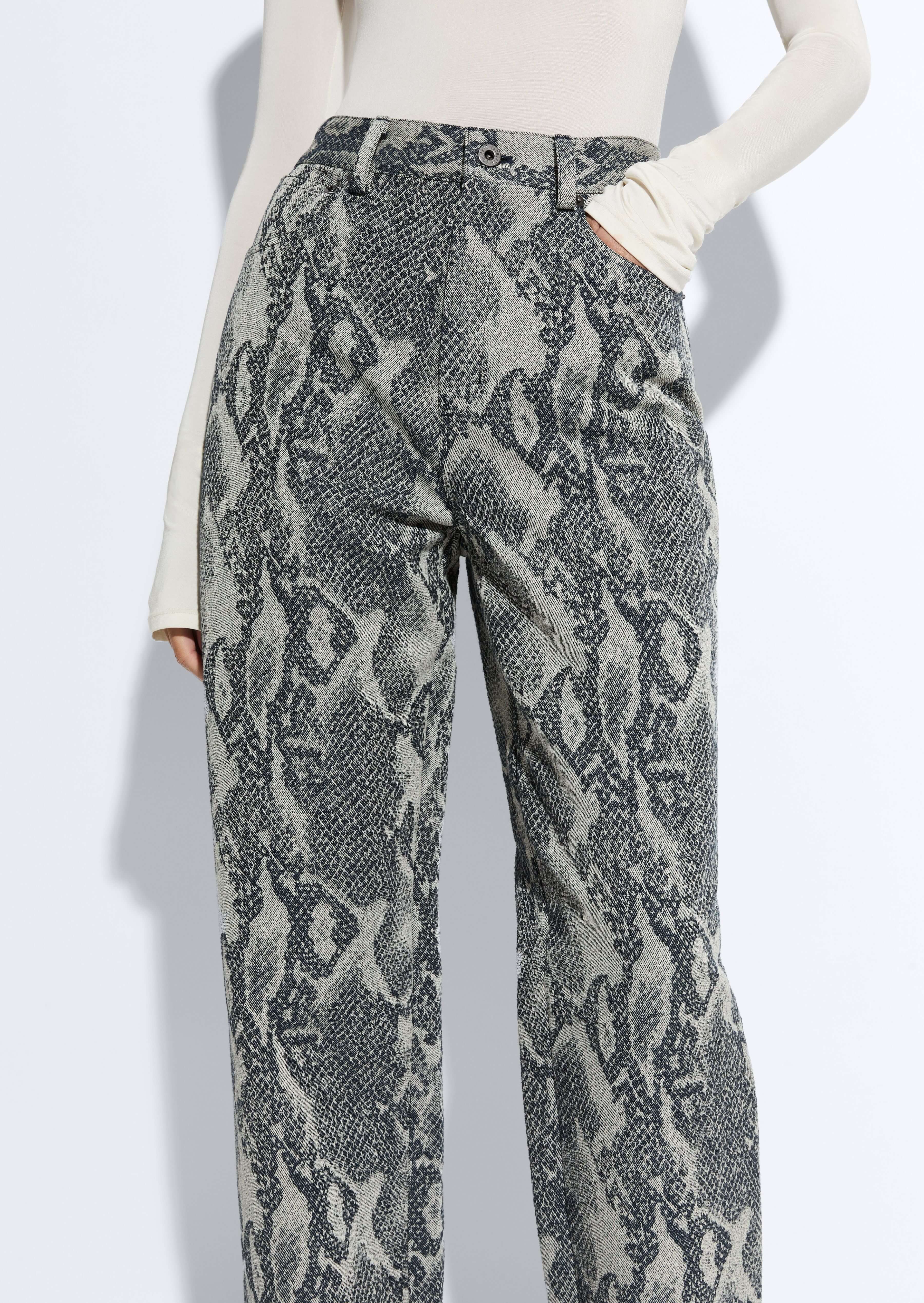 Snake Denim Straight Leg Pant