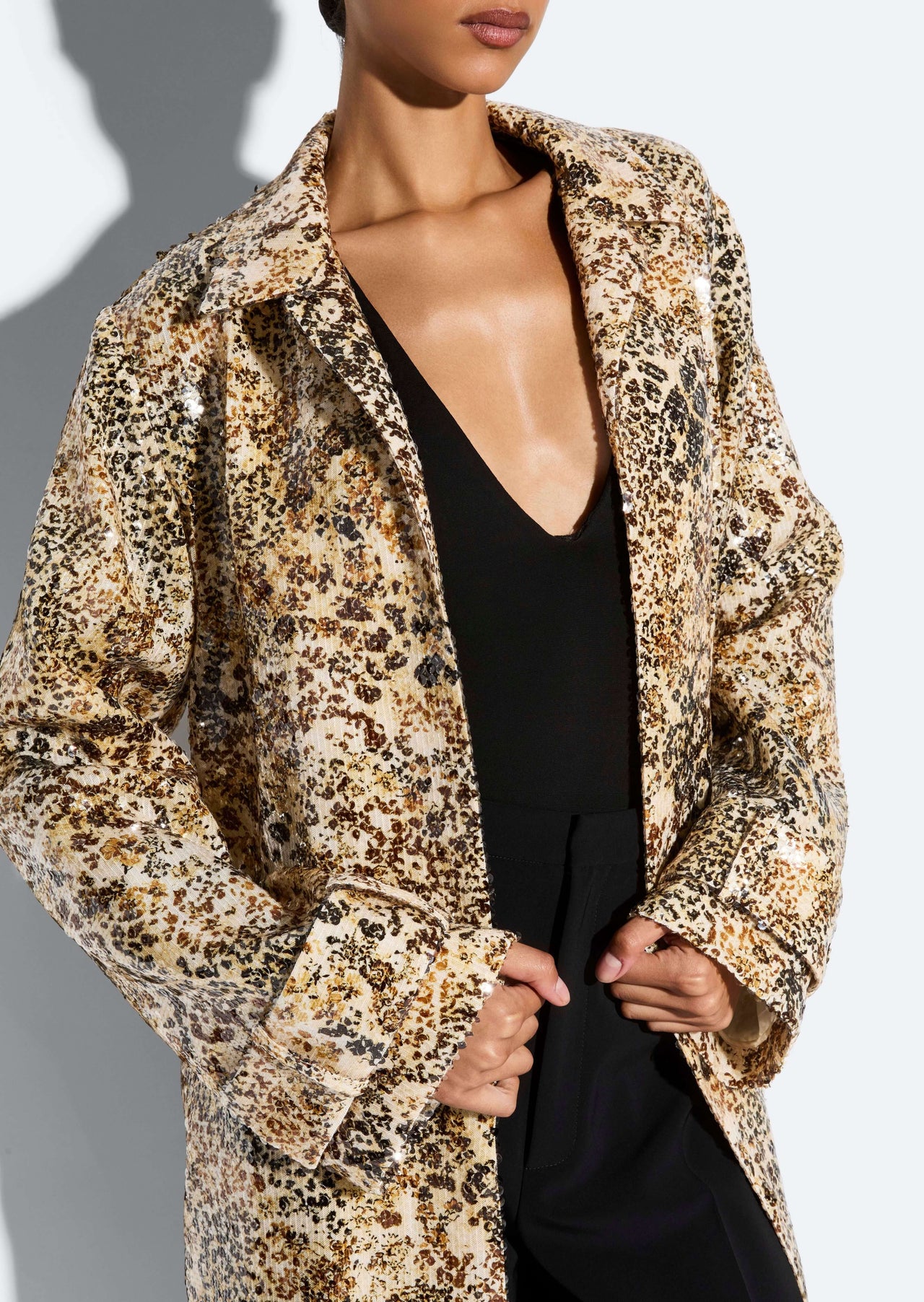 Leopard Sequin Coat - LAPOINTE