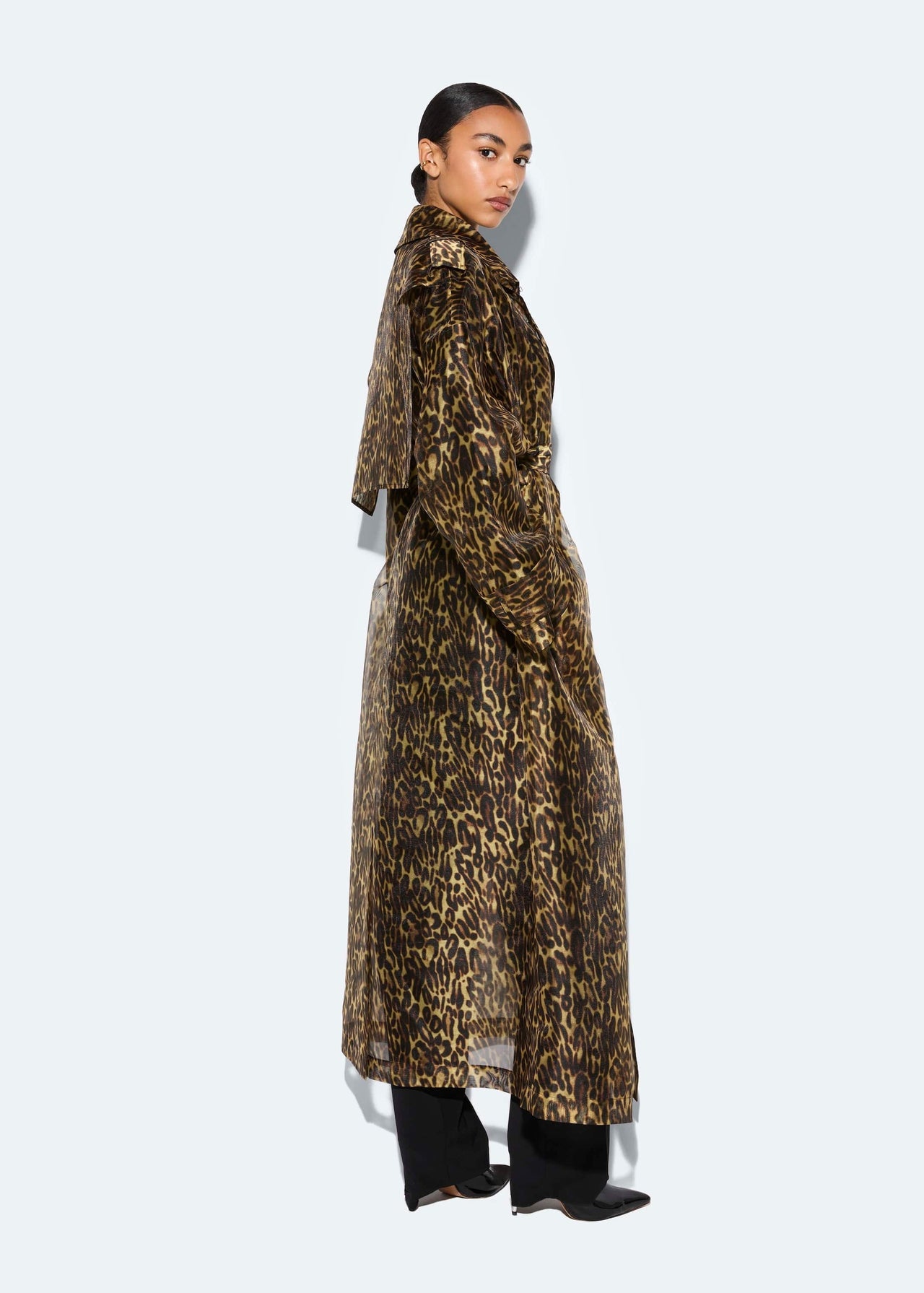 Organza Leopard Trench