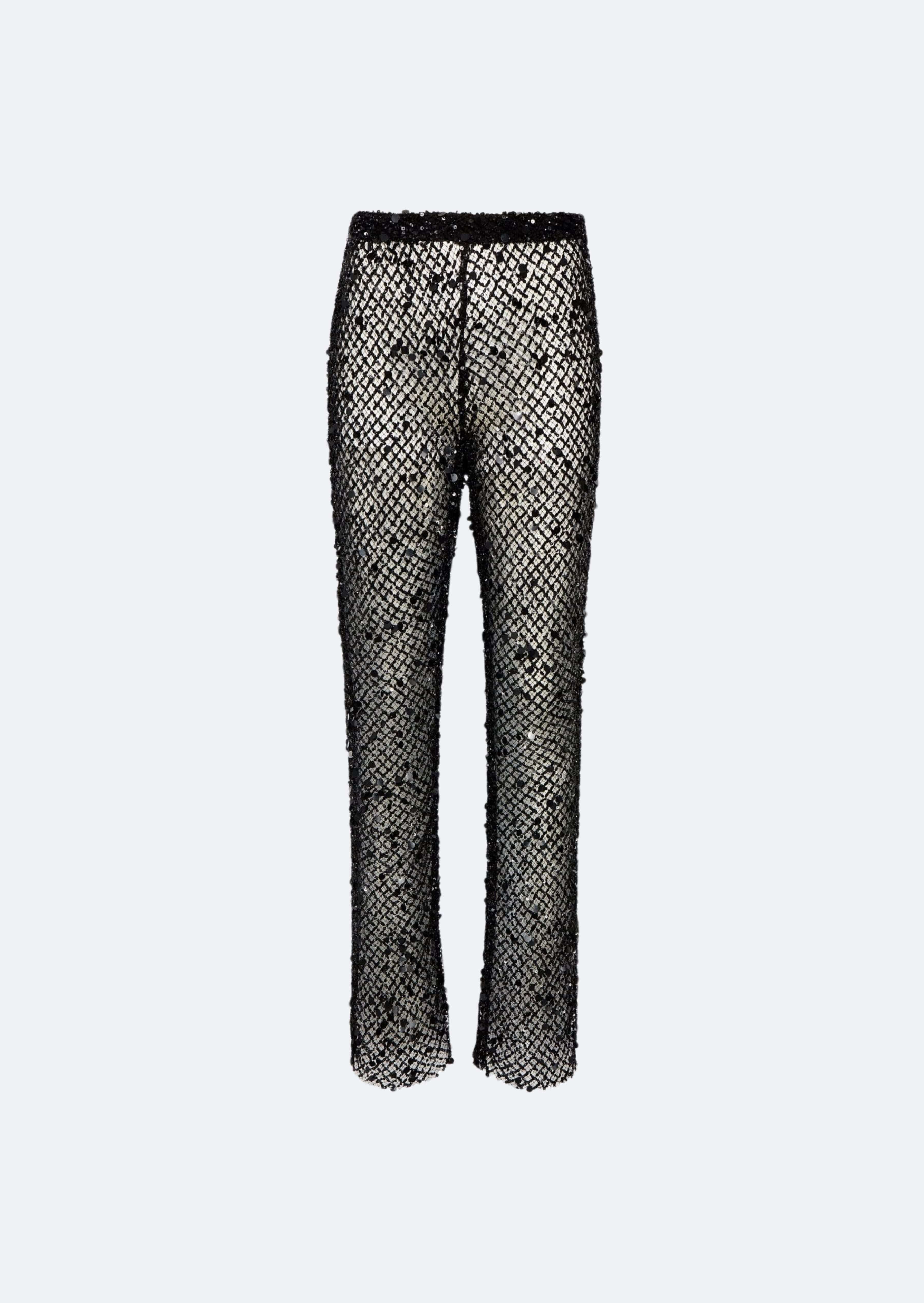 Mesh Sequin Flare Pant