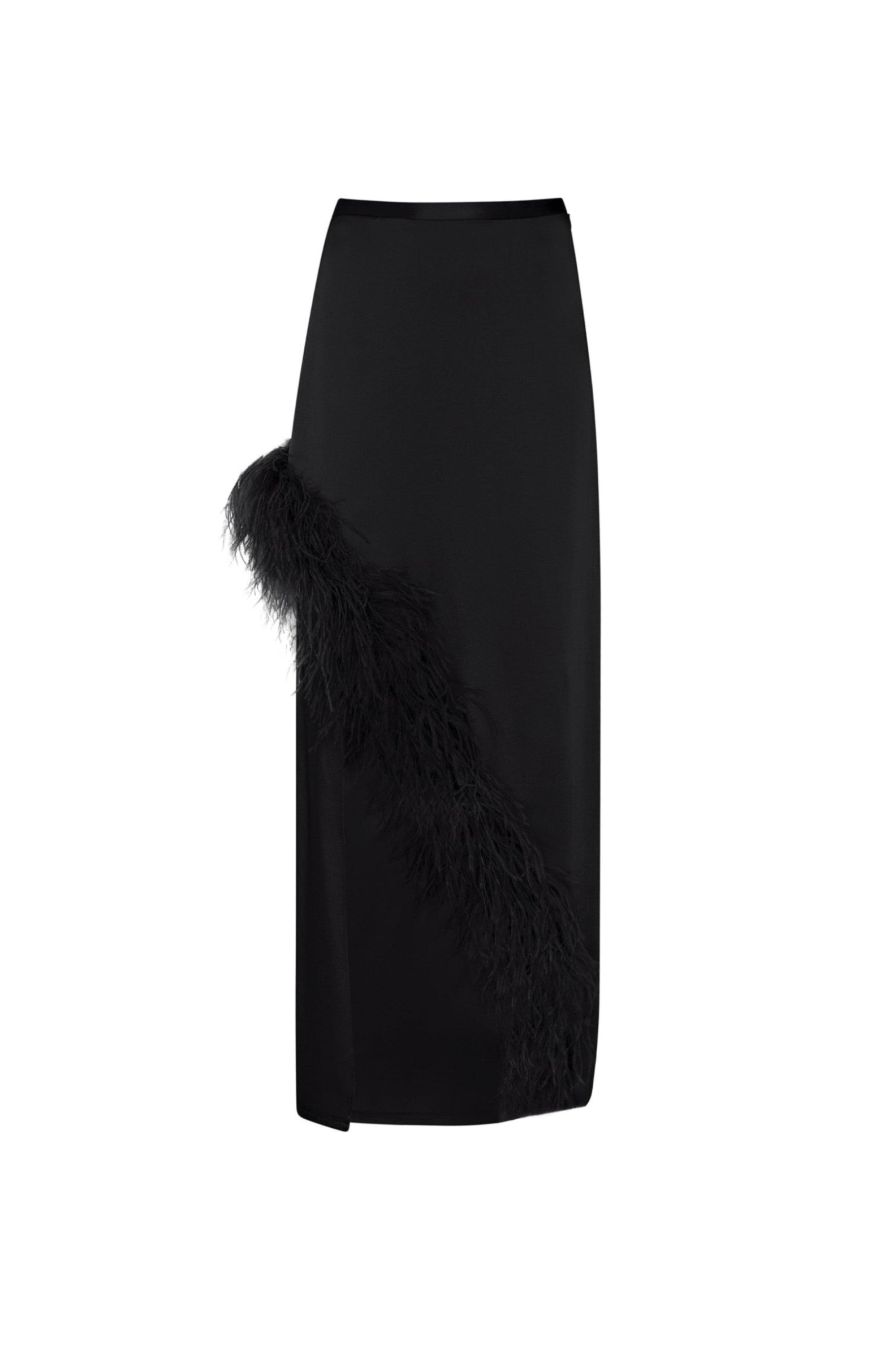 Feather Asymmetrical Skirt