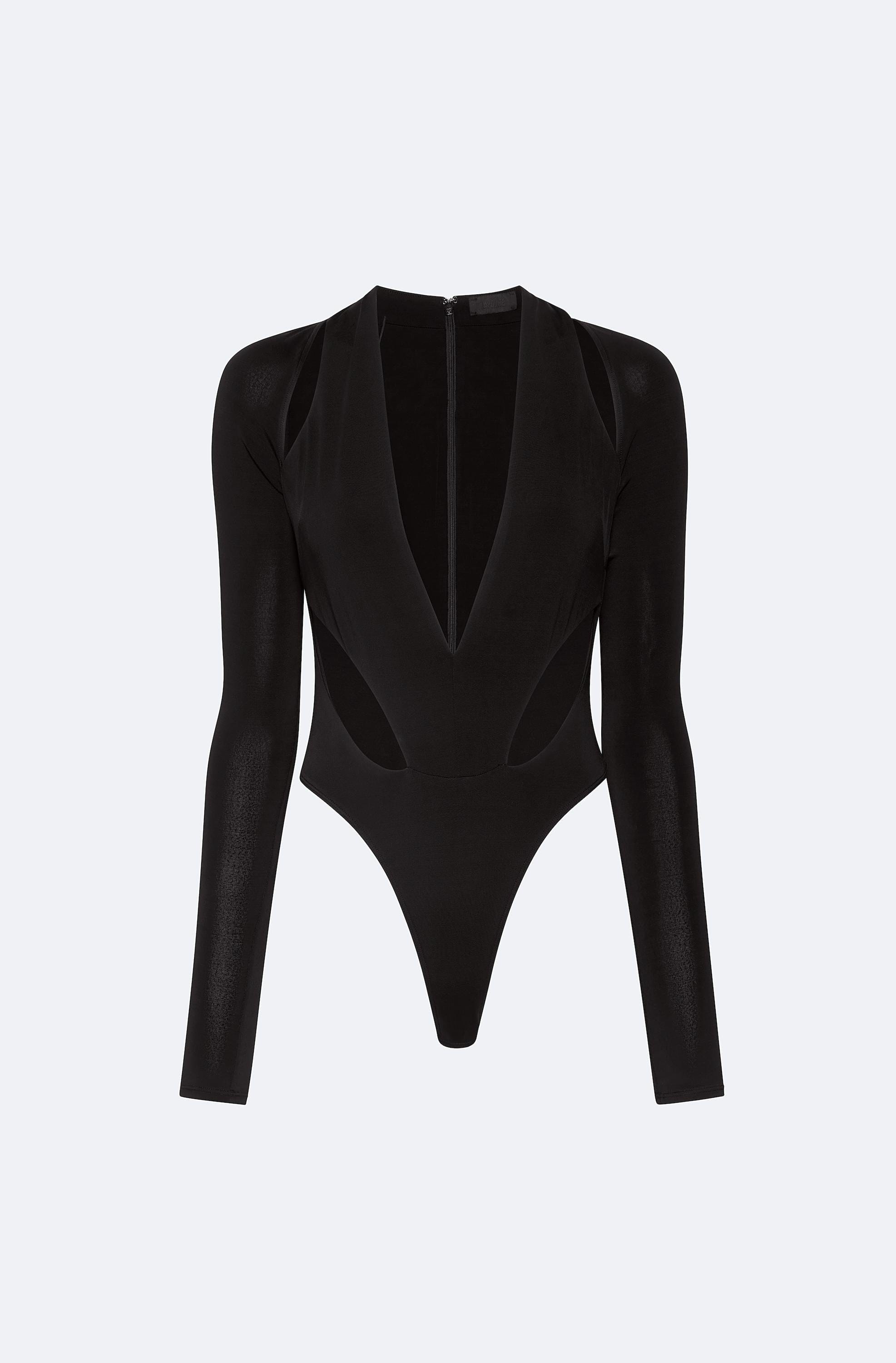 Jersey Cut Out V Neck Bodysuit