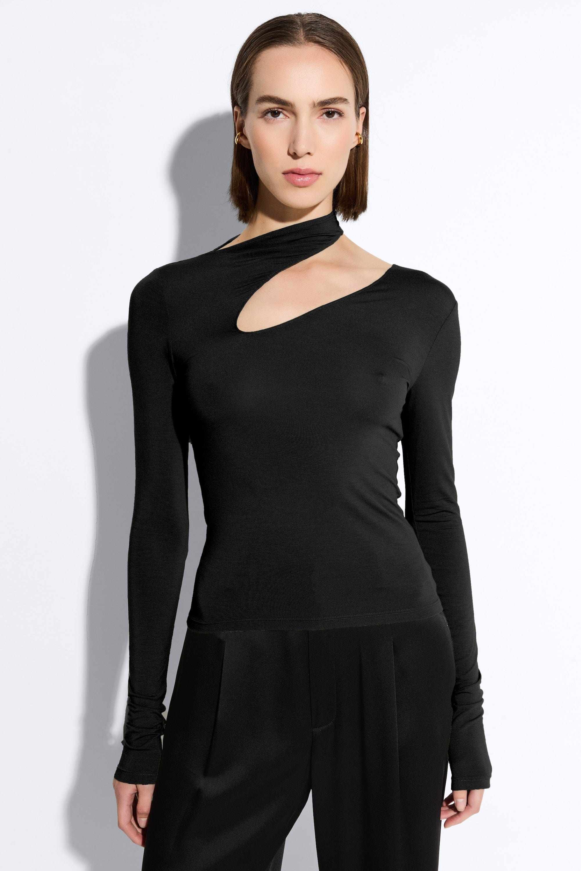 Matte Viscose Asymmetric Top