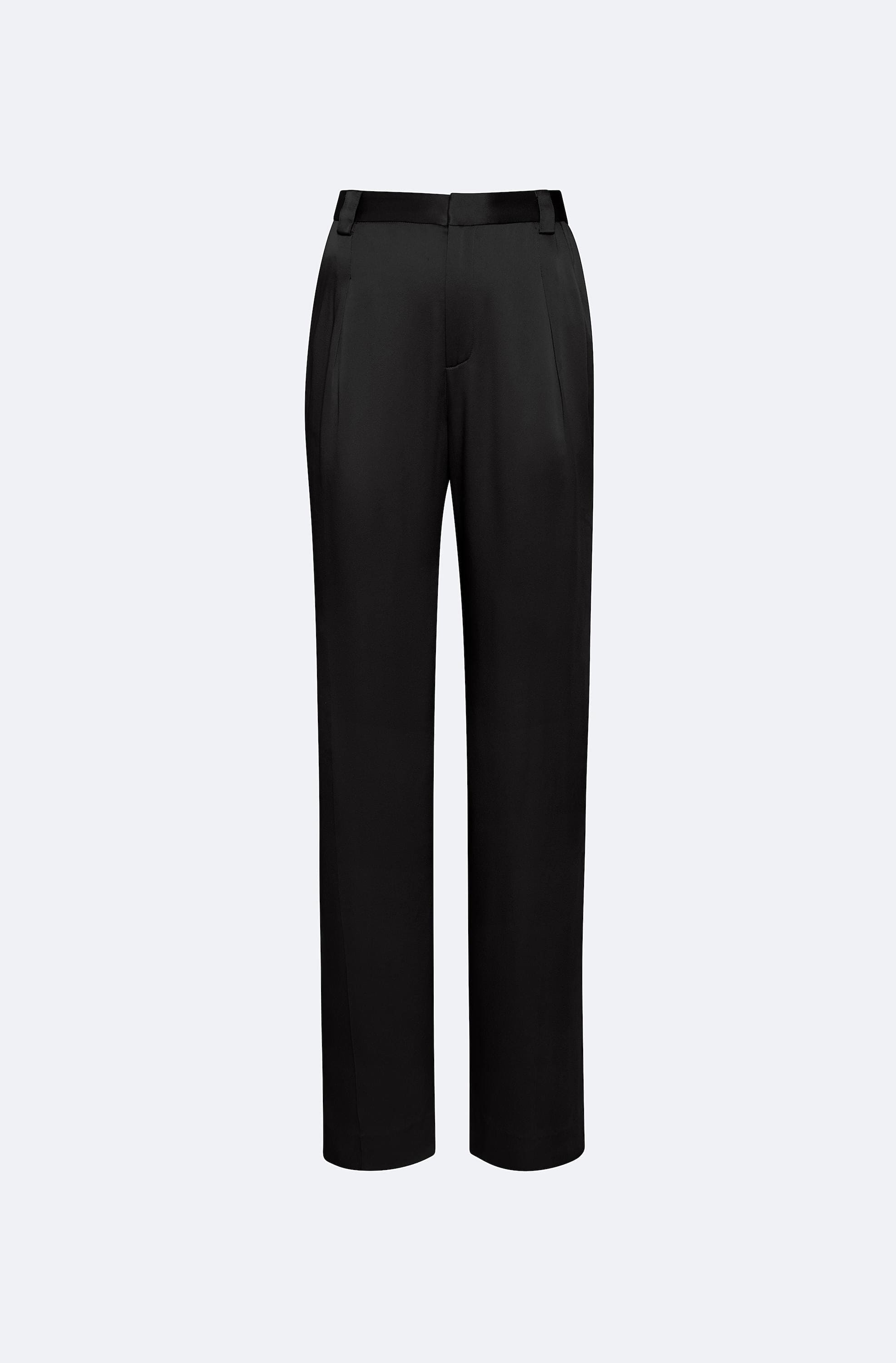 Satin Relaxed Pleated Pant