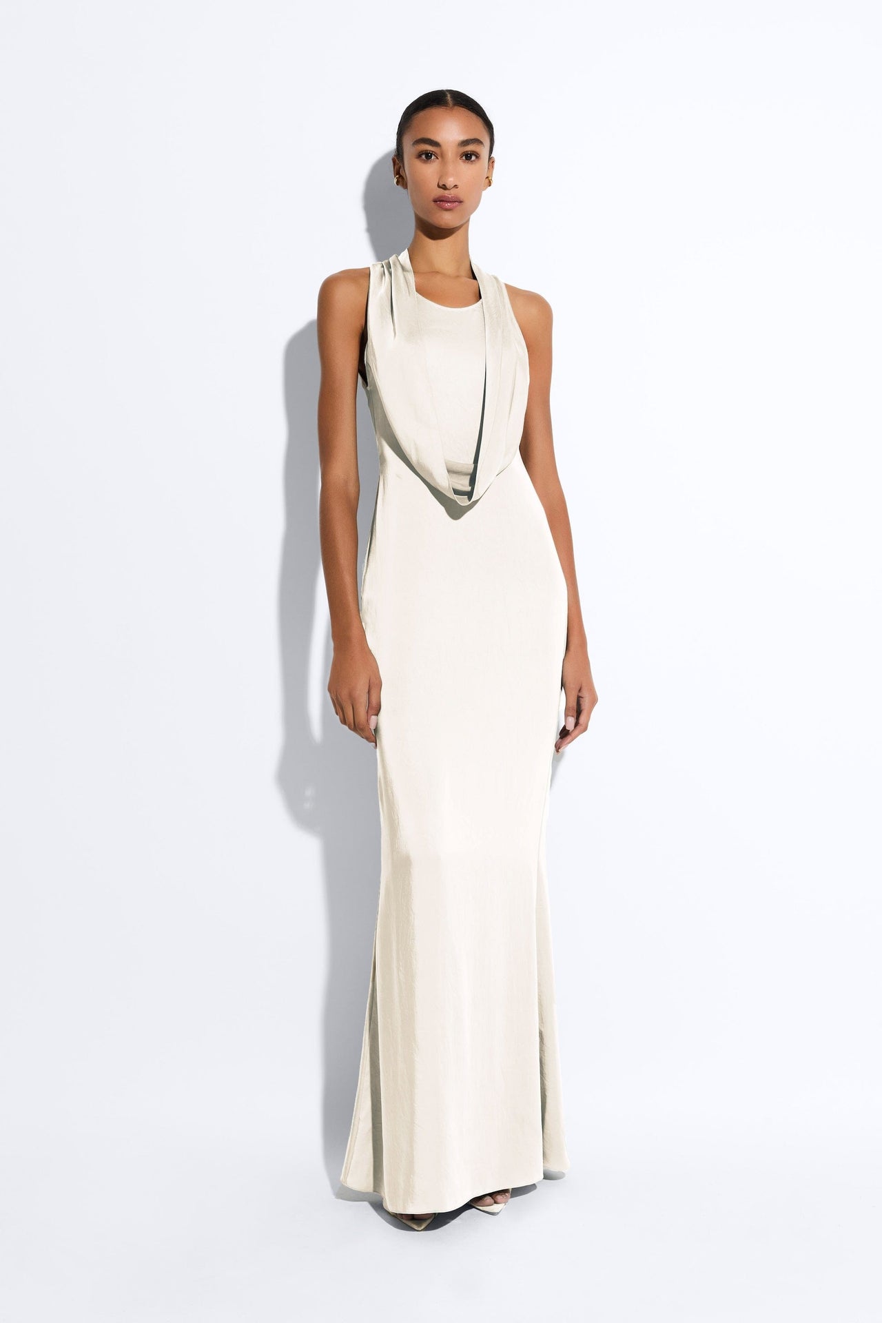 Lightweight Satin Cowl Neck Gown - LAPOINTE