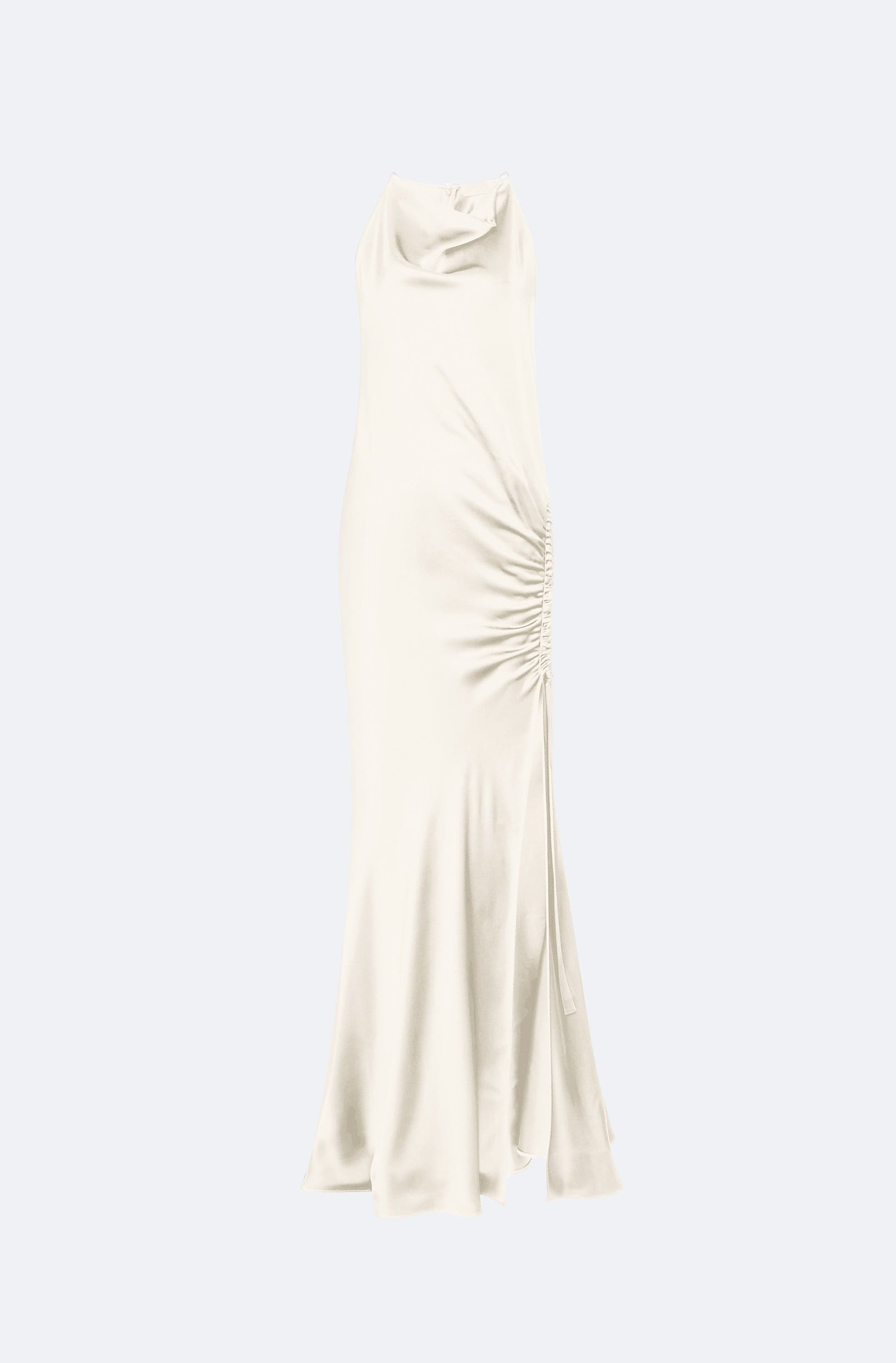 Satin Cowl Neck Tab Gown - LAPOINTE