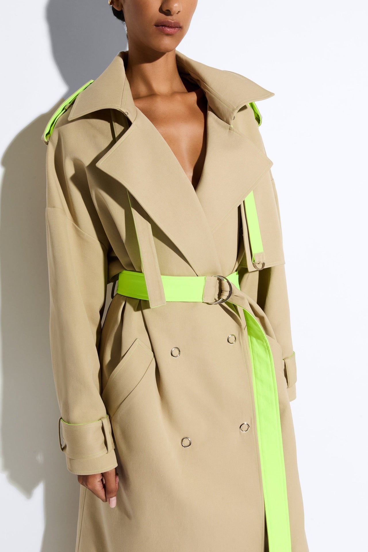 Cotton Double Breasted Trench