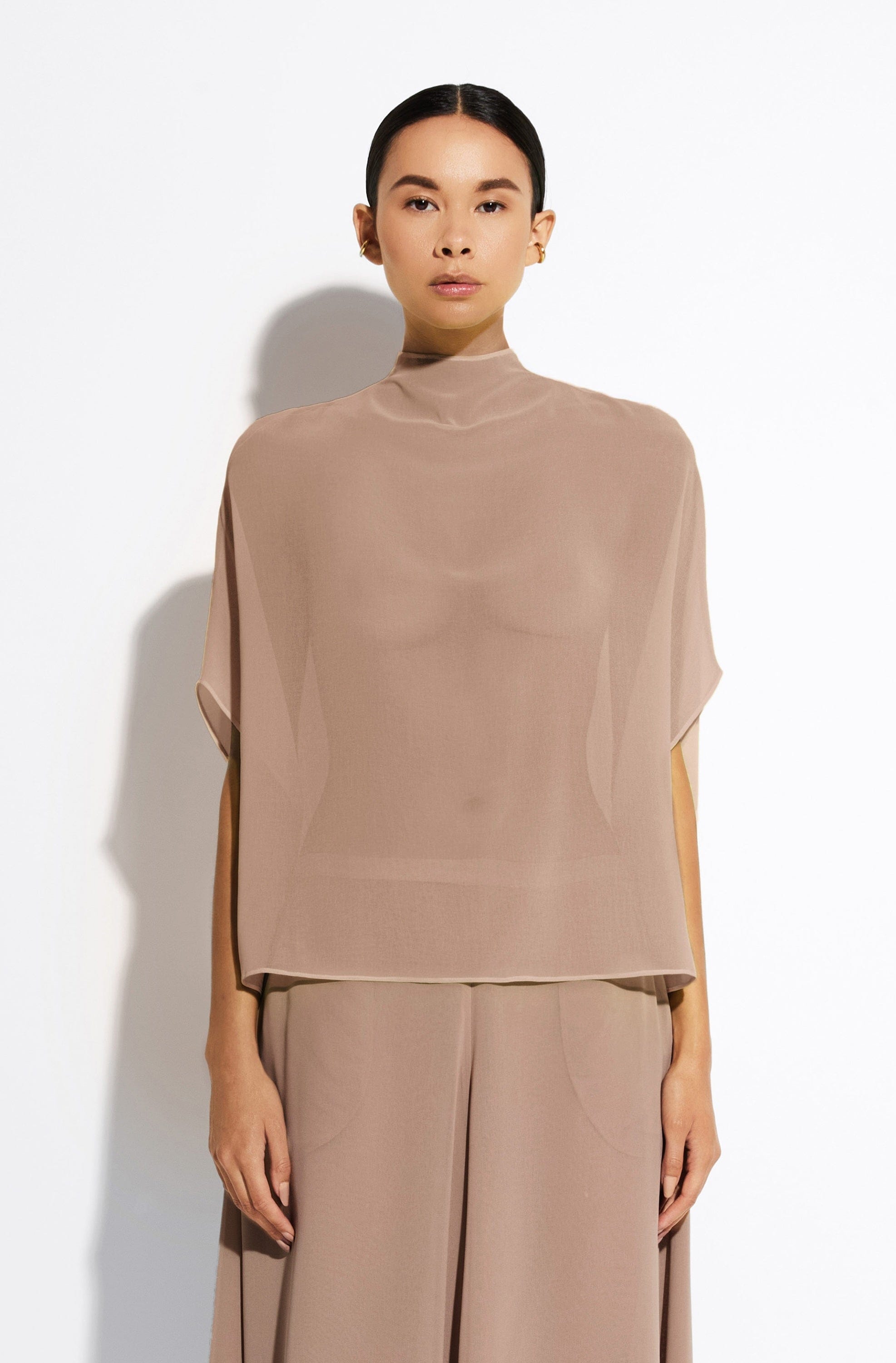 Lightweight Georgette Cape Tee - LAPOINTE