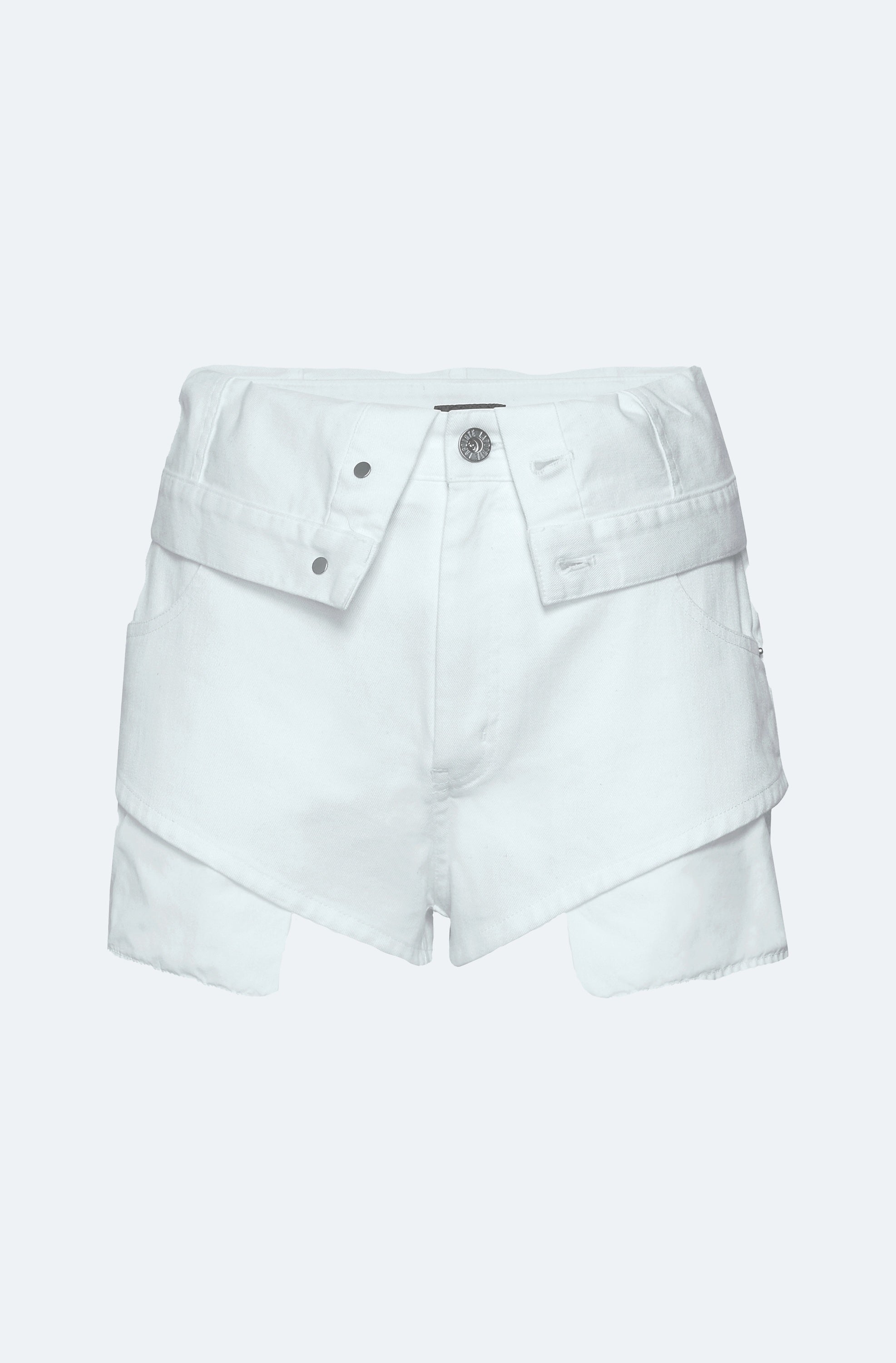 Stretch Cotton Twill Foldover Short