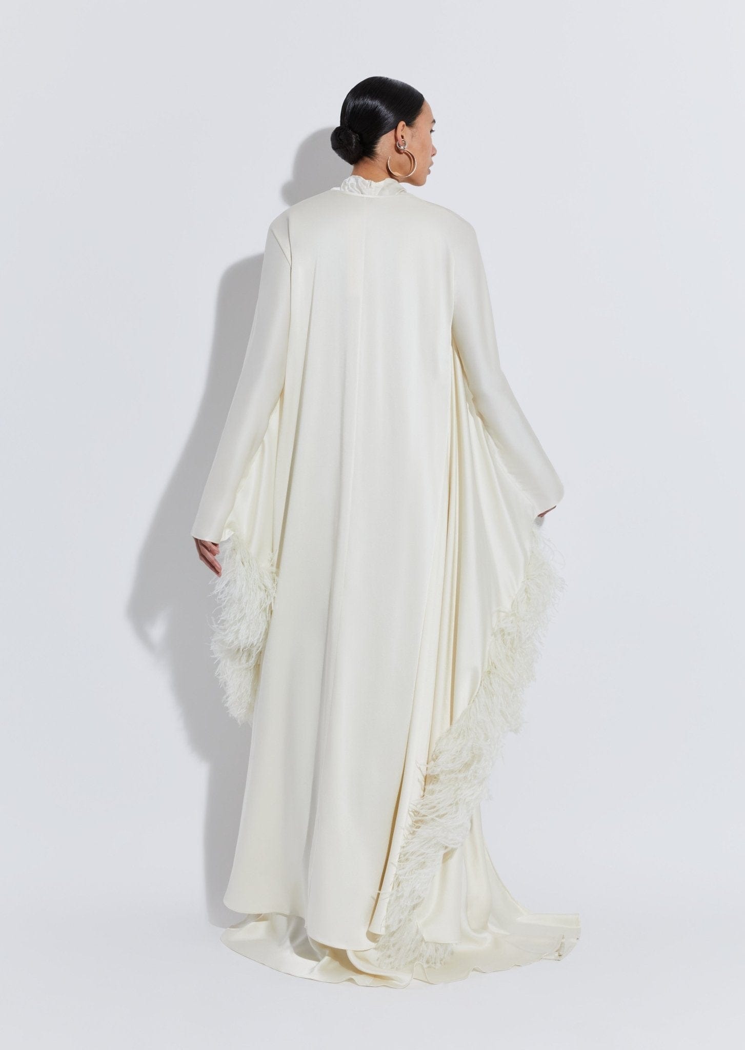 Satin Feather Caftan - LAPOINTE