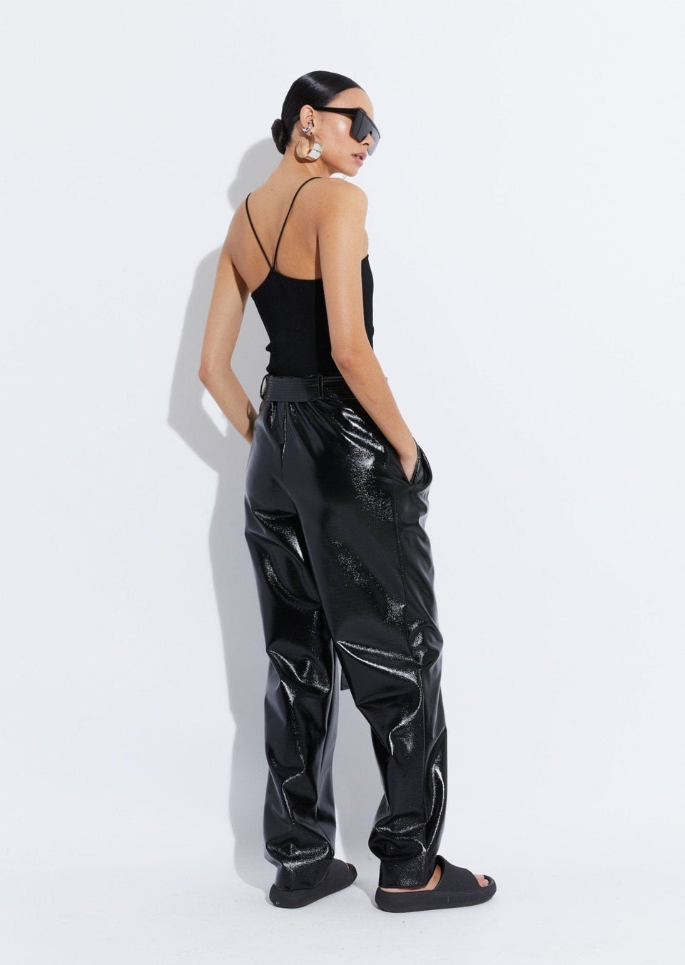 Shiny Viscose Slit Bodysuit - LAPOINTE